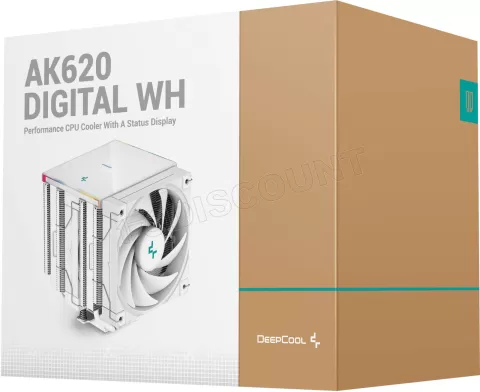 Photo de Ventilateur pour processeur DeepCool AK620 Digital RGB (Blanc)