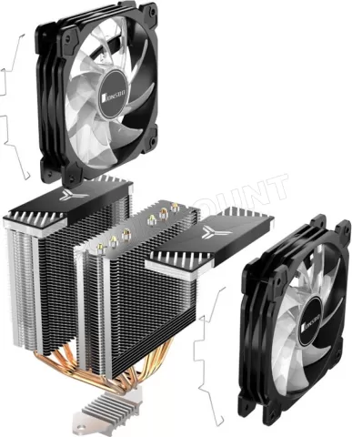 Photo de Ventilateur pour processeur Jonsbo CR-2000GT RGB (Noir)