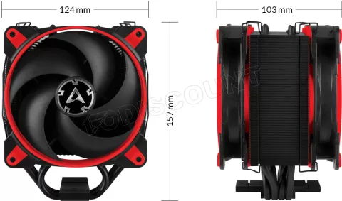 Photo de Ventilateur processeur Arctic Freezer 34 eSports Duo (Noir/Rouge)