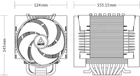 Photo de Ventilateur processeur Arctic Freezer 4U-M Rev. 2 (Noir)