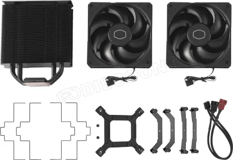 Photo de Ventilateur processeur Cooler Master Hyper 212 Black X Duo (Noir)