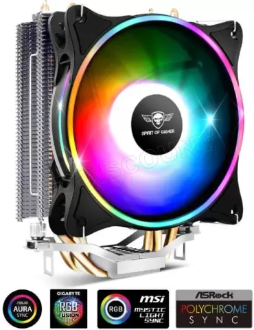 Photo de Ventilateur processeur Spirit of Gamer Air Cooler RGB (Noir)