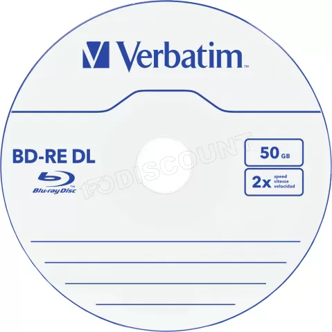Photo de Verbatim BD-RE Double Layer 50GB 2X Scratchguard surf.,5 Pack