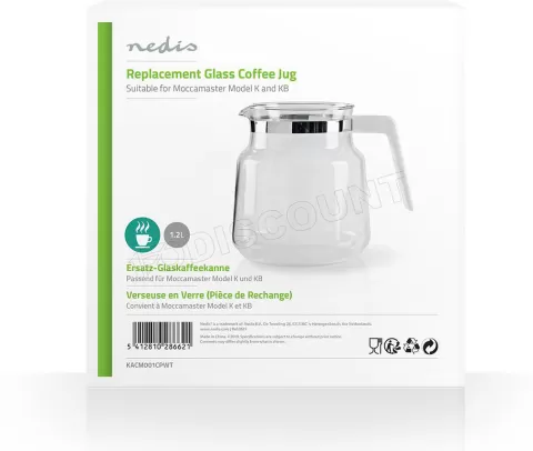 Photo de Verseuse pour cafetière Nedis 1,2L (Transparent)