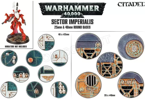 Photo de Warhammer 40k - Sector Imperialis: Socles Ronds de 25 et 40mm