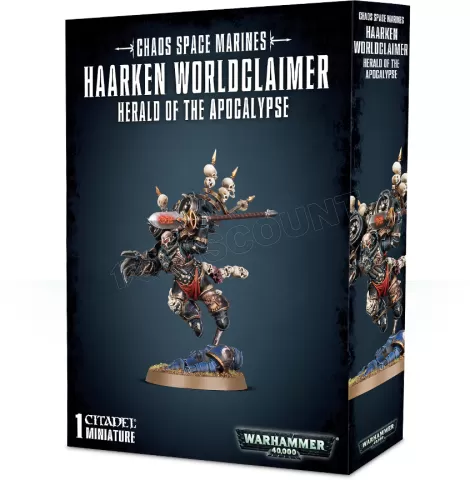 Photo de Warhammer 40k - Space Marine du Chaos Haarken Worldclaimer, Herald of the Apocalypse