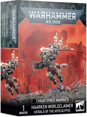 Photo de Warhammer 40k - Space Marine du Chaos Haarken Worldclaimer, Herald of the Apocalypse