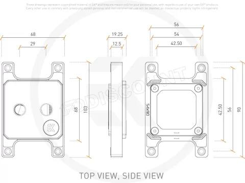 Photo de Waterblock CPU Ekwb EK-Quantum Magnitude AM4 (Argent)