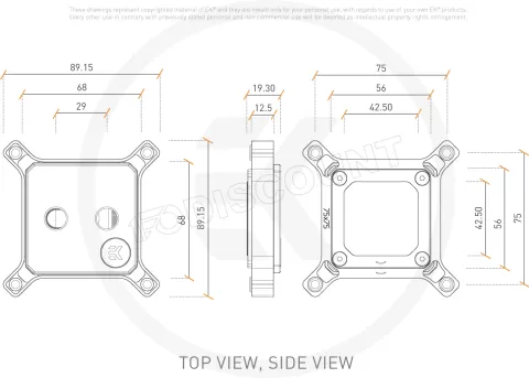 Photo de Waterblock CPU Ekwb EK-Quantum Magnitude Intel 115x (Noir)