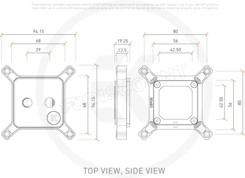 Photo de Waterblock CPU Ekwb EK-Quantum Magnitude Intel 20xx (Argent)