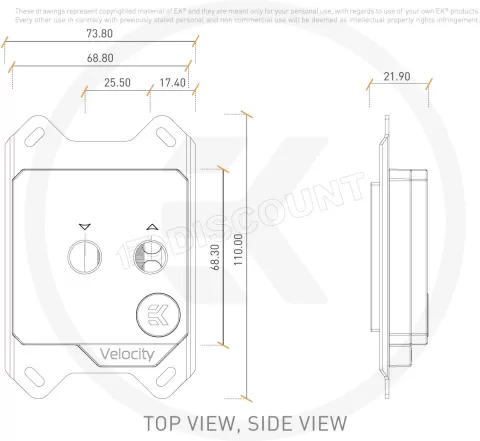 Photo de Waterblock CPU Ekwb EK-Quantum Magnitude sTR4 (Argent)