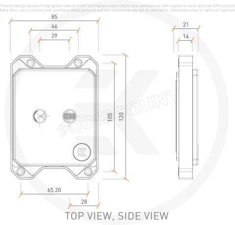 Photo de Waterblock CPU Ekwb EK-Quantum Magnitude sTR4 DRGB (Noir)