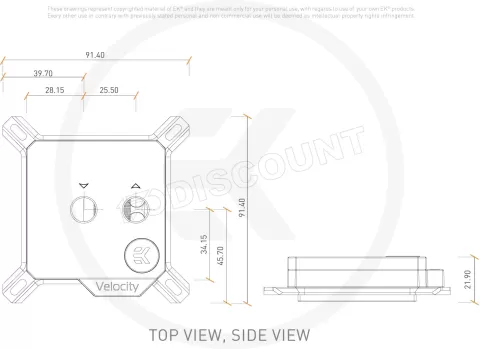 Photo de Waterblock CPU Ekwb EK-Quantum Velocity Intel RGB (Noir)