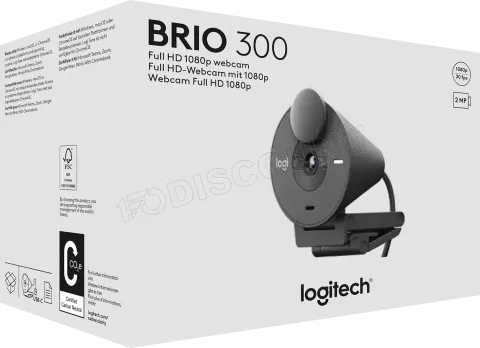 Photo de Webcam Logitech Brio 300 Full HD (Noir)