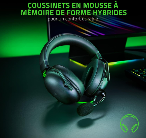 Avec sa technologie avancée de suppression du bruit et sa construction robuste, le Casque Gamer filaire Razer BlackShark V2 Special Edition (Noir) est un véritable outil de performance.