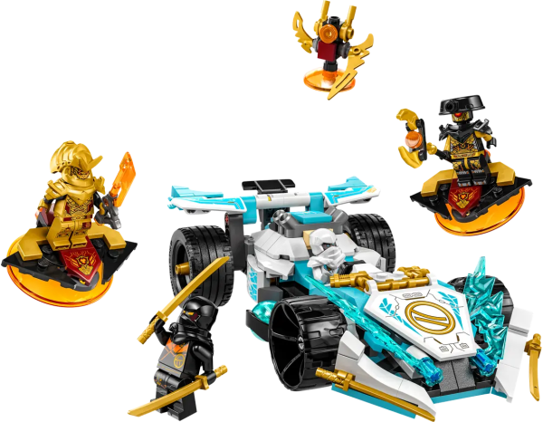 Cette voiture de course Spinjitzu n'est pas seulement un jouet, mais aussi un excellent cadeau pour tous les fans de Ninjago.