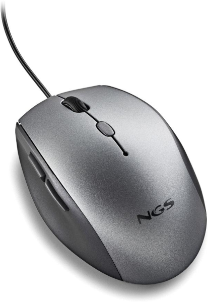 Compacte, légère et confortable, la souris filaire NGS Noir/Gris
