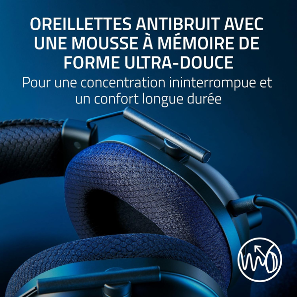 Confort et endurance sont au rendez-vous avec le Casque Gamer sans fil Razer BlackShark V2 Pro (Noir).