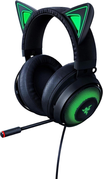 Élevez votre expérience de jeu avec le Casque Gamer Razer Kraken Kitty (Noir/Vert)