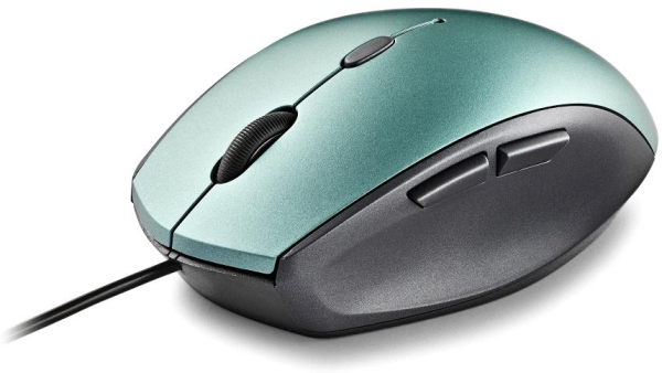 Grâce à son design ambidextre et sa forme ergonomique.