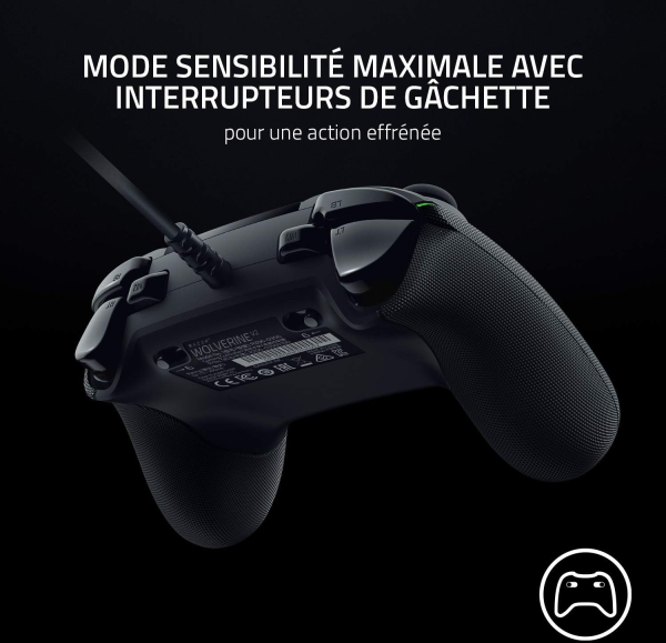 La Razer Wolverine V2 (Noir) se distingue par ses boutons programmables et ses palettes de déclenchement multifonctions