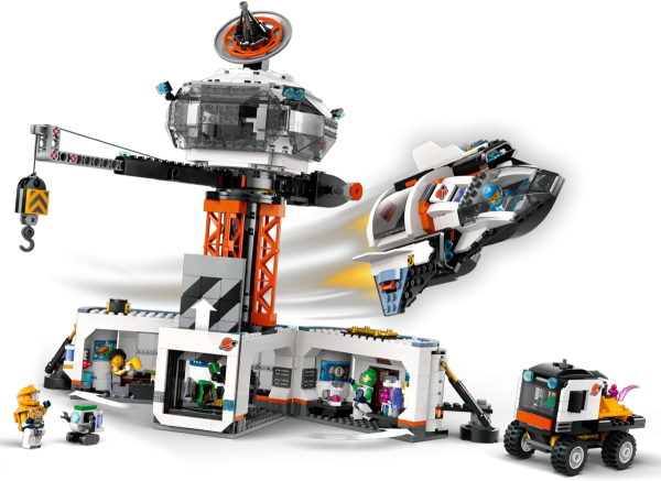 La Station spatiale et sa base de lancement de Lego City sont conçues pour capturer l'excitation et l'innovation des voyages spatiaux.