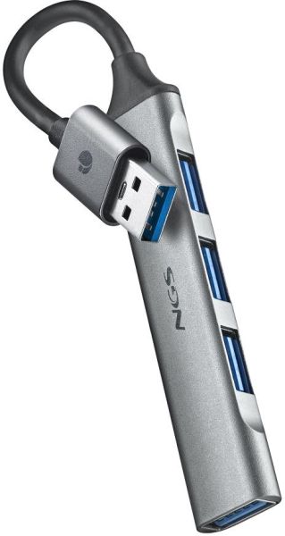 Optimisez la connectivité de vos appareils avec le Hub USB 3.2 NGS iHub4 Micro ? 4 ports (Gris).