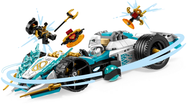 Plongez dans l'univers dynamique de Ninjago avec La voiture de course Spinjitzu : le pouvoir du dragon de Zane !