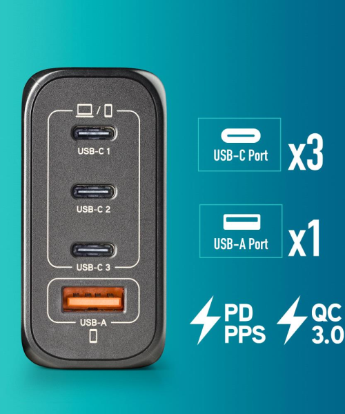 Polyvalent, rapide et fiable, le chargeur secteur NGS Bud 140W.