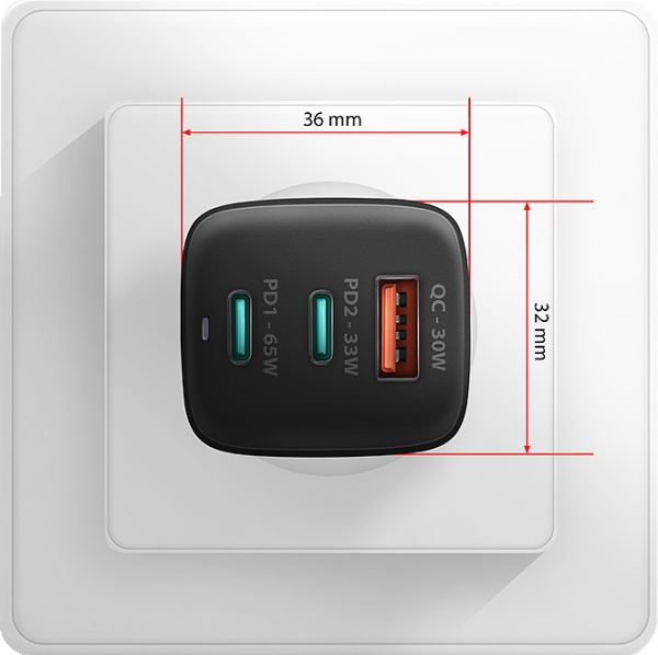 Une charge rapide dans un format compact